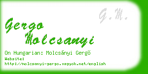gergo molcsanyi business card