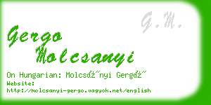 gergo molcsanyi business card